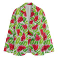 White Summer Watermelon Pattern Print Men's Blazer