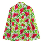 White Summer Watermelon Pattern Print Men's Blazer