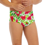 White Summer Watermelon Pattern Print Men's Briefs