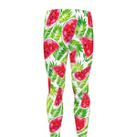 White Summer Watermelon Pattern Print Men's leggings