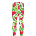 White Summer Watermelon Pattern Print Men's leggings