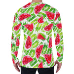 White Summer Watermelon Pattern Print Men's Long Sleeve T-Shirt