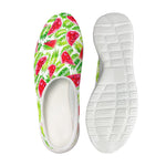 White Summer Watermelon Pattern Print Mesh Casual Shoes