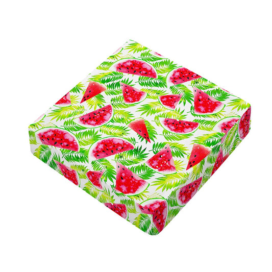 White Summer Watermelon Pattern Print Outdoor Seat Cushion Cover