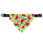 White Summer Watermelon Pattern Print Over The Collar Dog Bandana