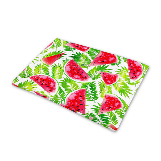 White Summer Watermelon Pattern Print Pet Cooling Mat Cover