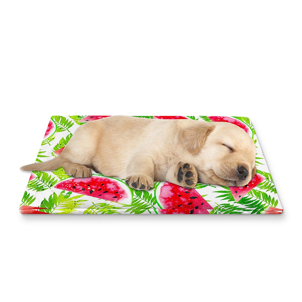 White Summer Watermelon Pattern Print Pet Cooling Mat Cover