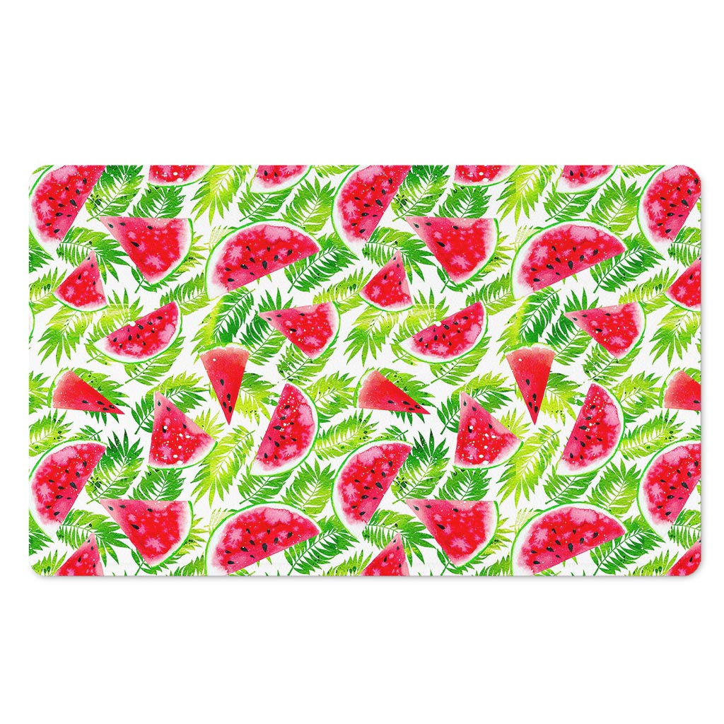 White Summer Watermelon Pattern Print Polyester Doormat