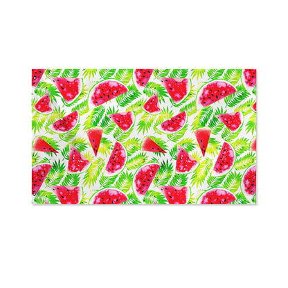 White Summer Watermelon Pattern Print Polyester Flag