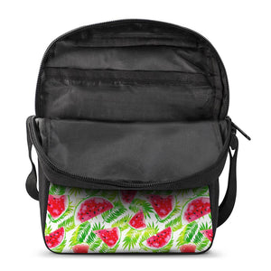 White Summer Watermelon Pattern Print Rectangular Crossbody Bag