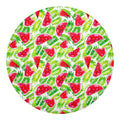 White Summer Watermelon Pattern Print Round Blanket
