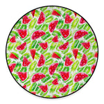 White Summer Watermelon Pattern Print Round Floor Mat