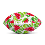 White Summer Watermelon Pattern Print Rugby Ball