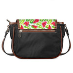 White Summer Watermelon Pattern Print Saddle Bag