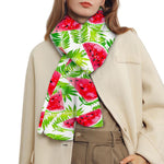 White Summer Watermelon Pattern Print Scarf