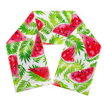 White Summer Watermelon Pattern Print Scarf