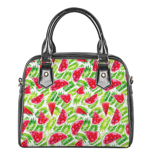 White Summer Watermelon Pattern Print Shoulder Handbag