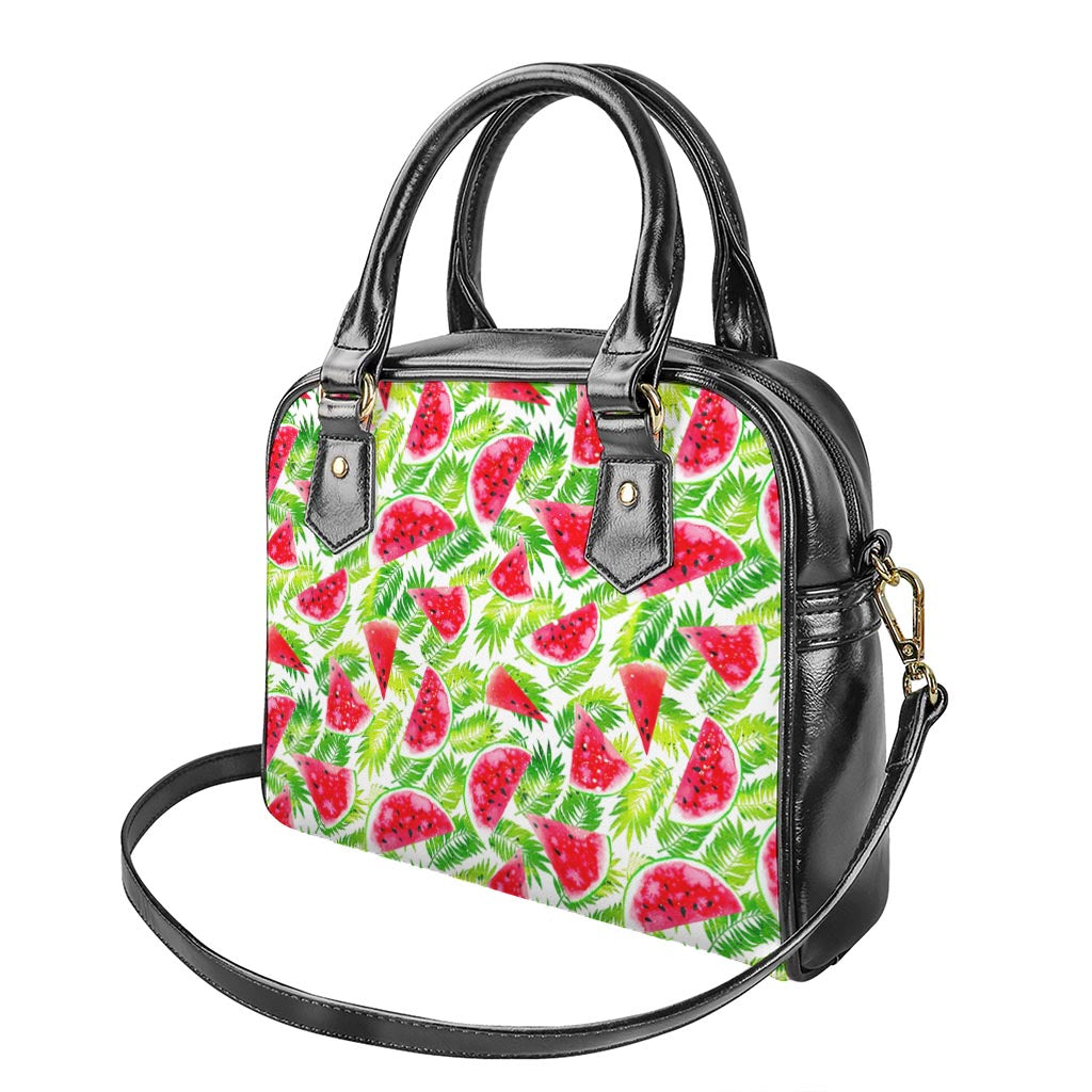 White Summer Watermelon Pattern Print Shoulder Handbag