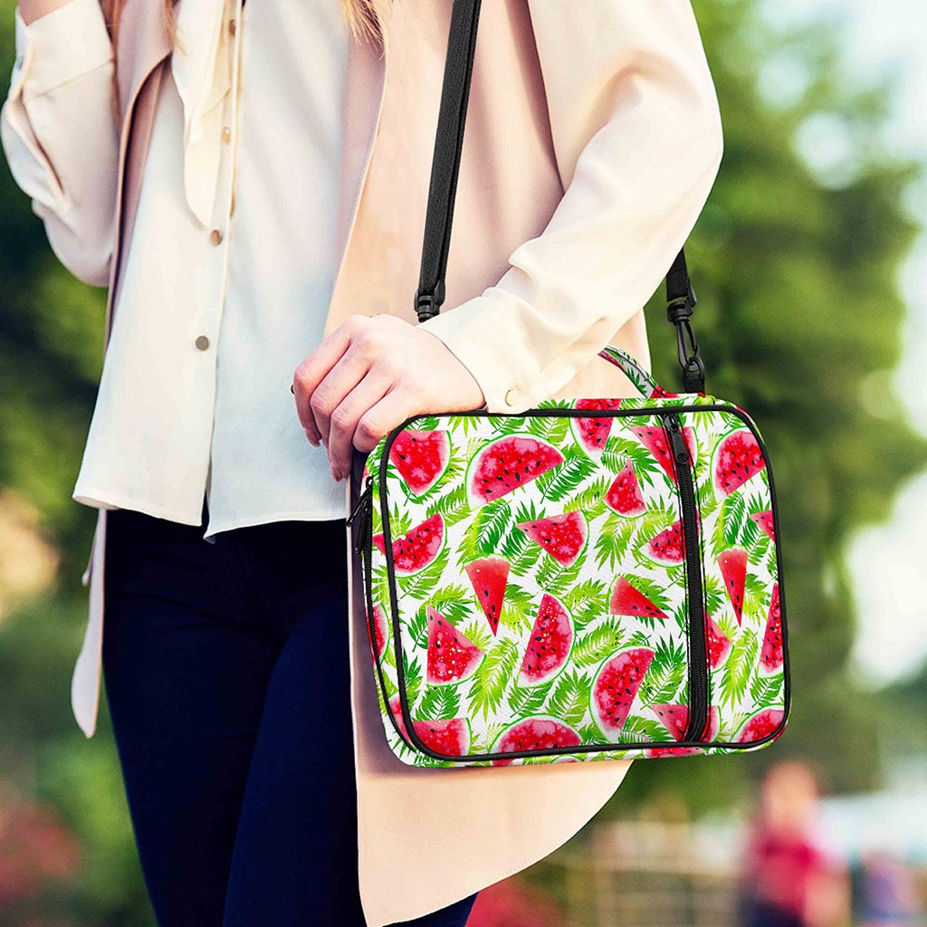 White Summer Watermelon Pattern Print Shoulder Strap Bible Bag