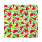 White Summer Watermelon Pattern Print Silk Bandana
