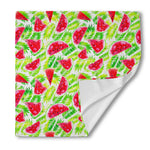 White Summer Watermelon Pattern Print Silk Bandana