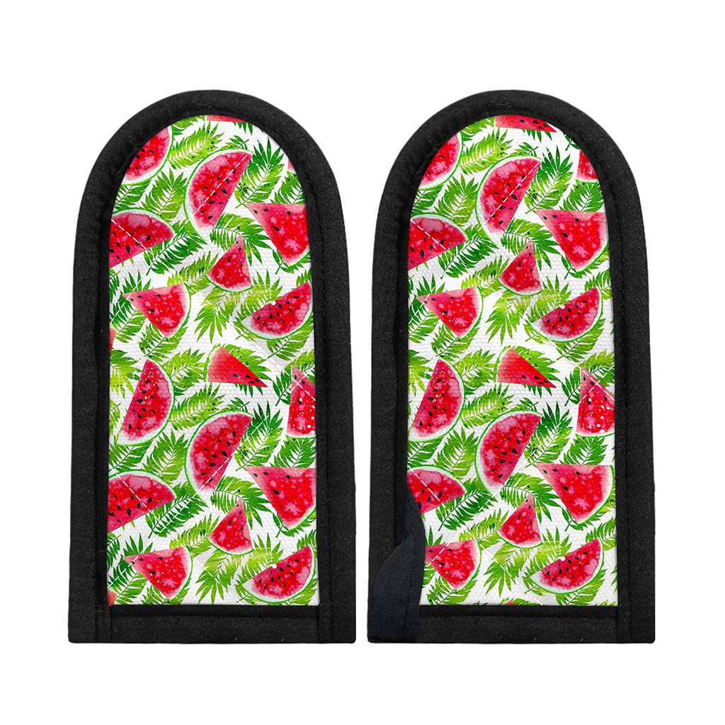 White Summer Watermelon Pattern Print Skillet Handle Cover
