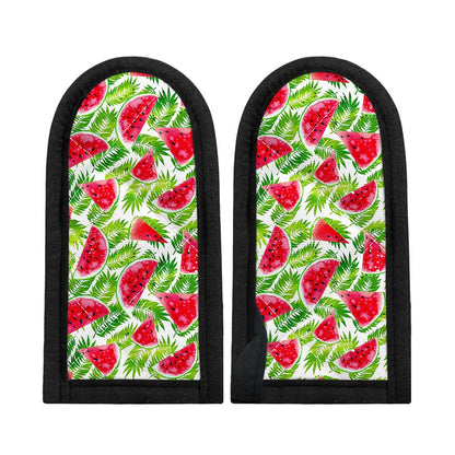 White Summer Watermelon Pattern Print Skillet Handle Cover