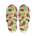 White Summer Watermelon Pattern Print Slippers