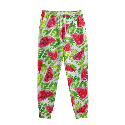 White Summer Watermelon Pattern Print Sweatpants