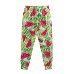 White Summer Watermelon Pattern Print Sweatpants