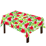 White Summer Watermelon Pattern Print Tablecloth
