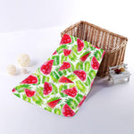 White Summer Watermelon Pattern Print Towel