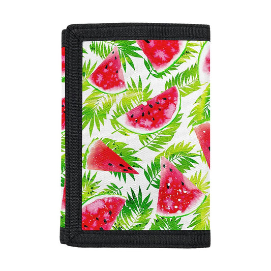 White Summer Watermelon Pattern Print Trifold Wallet