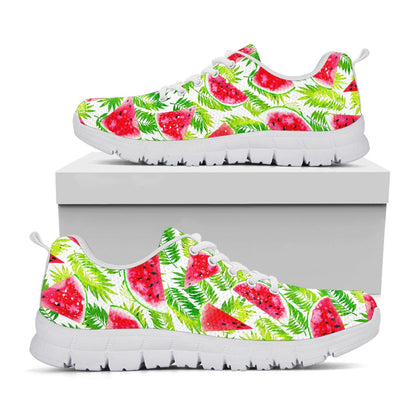 White Summer Watermelon Pattern Print White Running Shoes