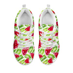 White Summer Watermelon Pattern Print White Running Shoes