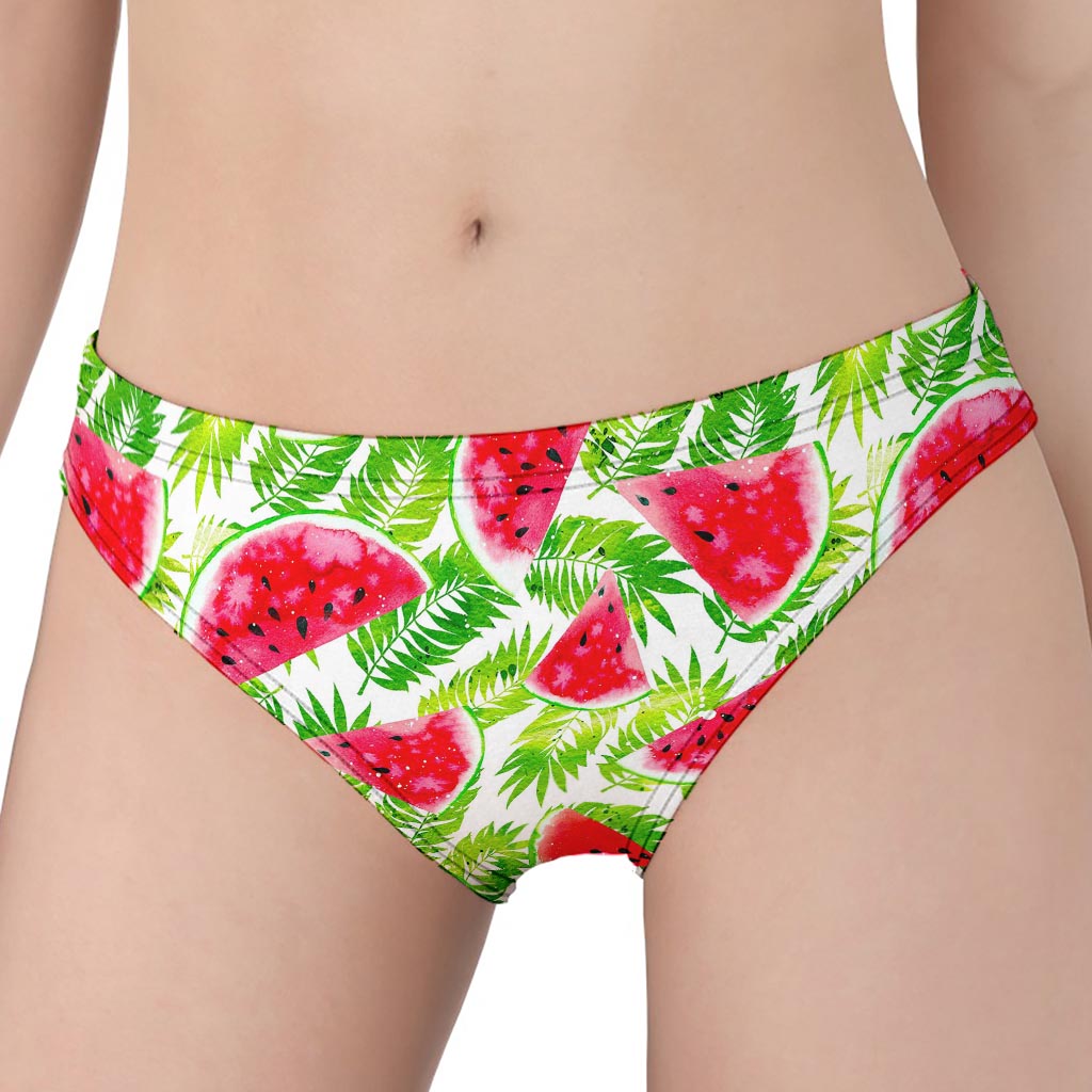 White Summer Watermelon Pattern Print Women's Panties