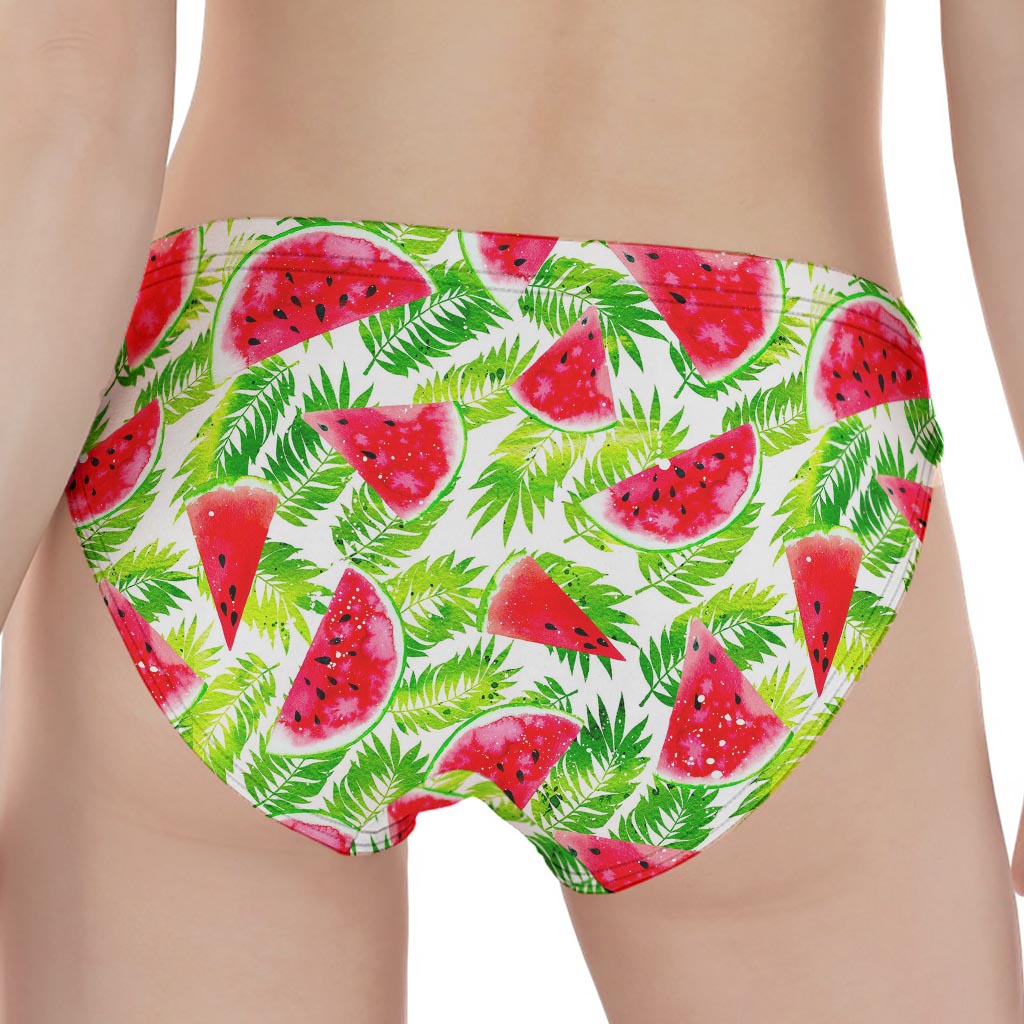 White Summer Watermelon Pattern Print Women's Panties