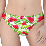 White Summer Watermelon Pattern Print Women's Thong