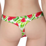 White Summer Watermelon Pattern Print Women's Thong