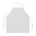 White Tattersall Pattern Print Adjustable Apron