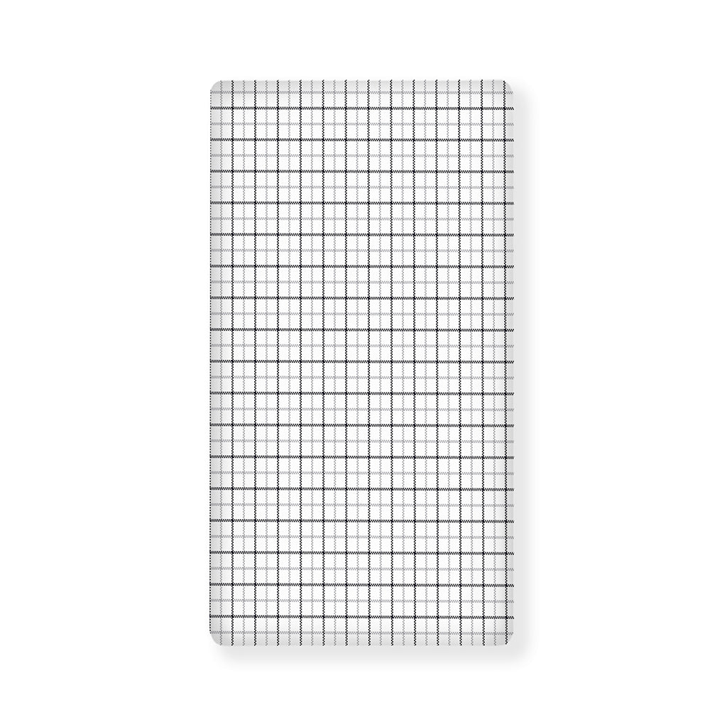 White Tattersall Pattern Print Baby Crib Sheet