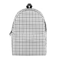 White Tattersall Pattern Print School Backpack