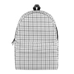 White Tattersall Pattern Print Backpack