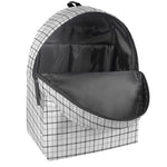 White Tattersall Pattern Print Backpack