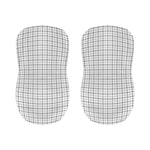 White Tattersall Pattern Print Bar Stool Covers