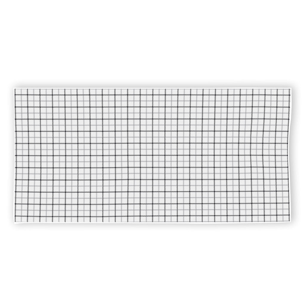 White Tattersall Pattern Print Beach Towel