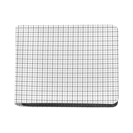 White Tattersall Pattern Print Bifold Wallet