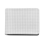 White Tattersall Pattern Print Bifold Wallet