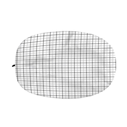 White Tattersall Pattern Print Car Side Mirror Covers