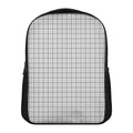 White Tattersall Pattern Print Casual Backpack
